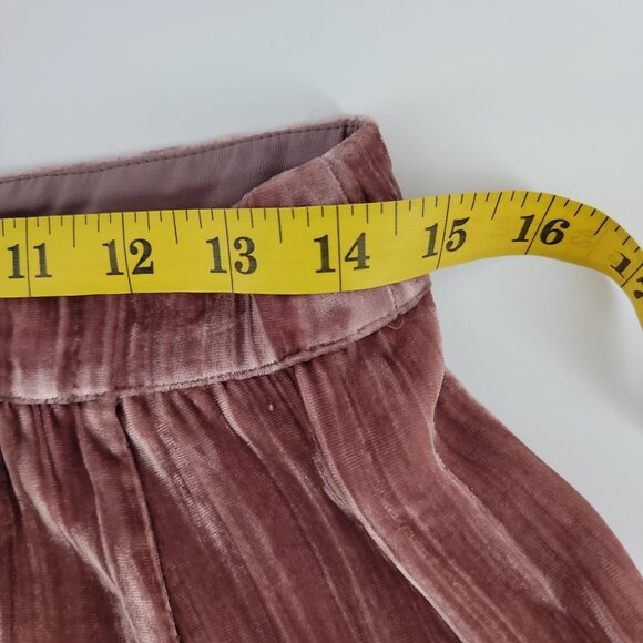 Madewell Pink Velvet Tiered Mini Skirt – Size 8 – Holiday Ready - Picture 7 of 10